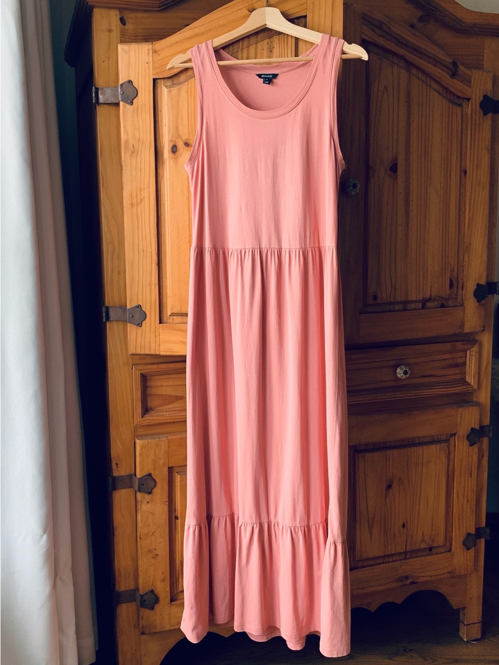 RW&CO Sleeveless Pink Cotton Maxi Dress